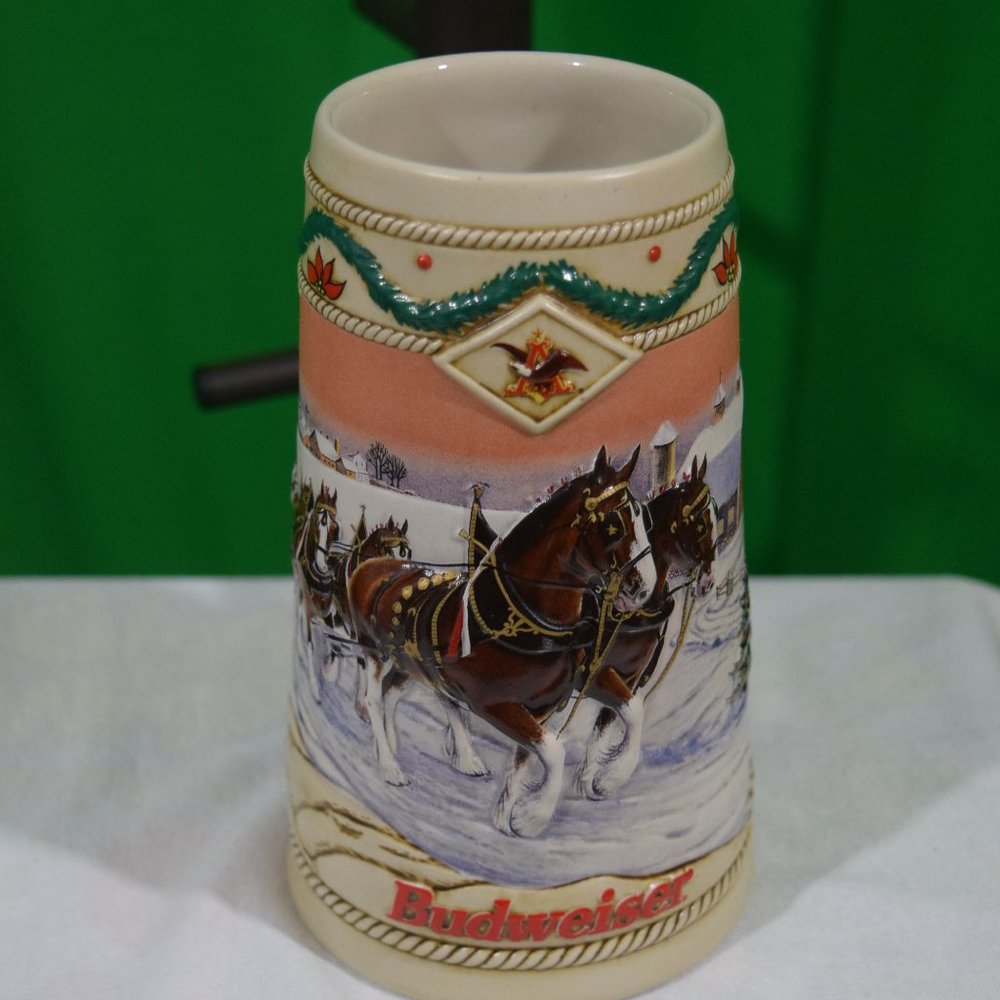 Budweiser Holiday Stein 1996 American Homestead